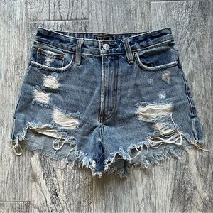 Abercrombie denim Annie high rise shorts